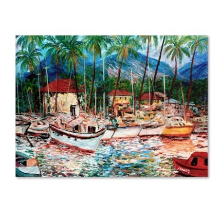 Manor Shadian 'Lahaina Boats' Canvas Art,24x32